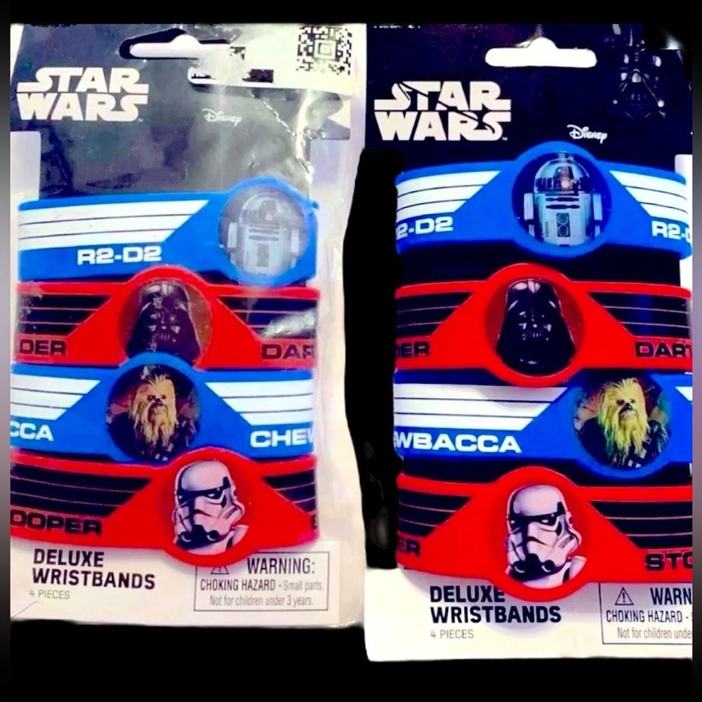Disney Star Wars rubber bracelet bundle R2D2 stormtrooper Darth Vader Chewbacca